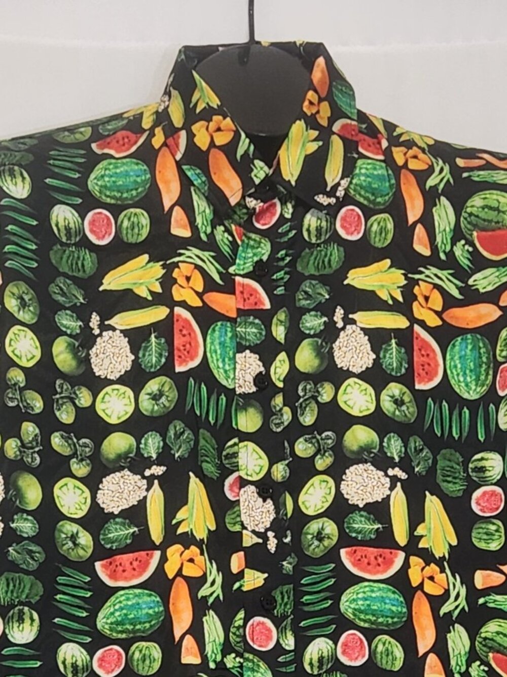 Denim Tears Kiss My Grits Fruit Print Button Up Shirt Mens Size M Viscose NWT